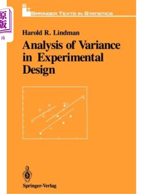 海外直订Analysis of Variance in Experimental Design 实验设计中的方差分析