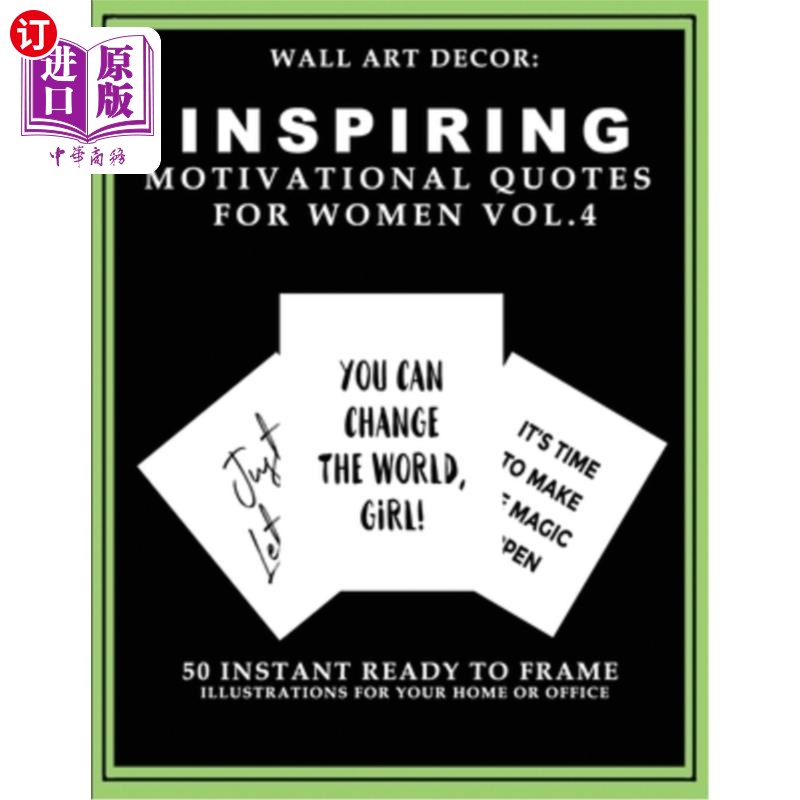 海外直订wall art decor: inspiring motivational quotes for women