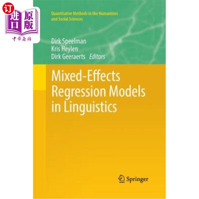 海外直订Mixed-Effects Regression Models in Linguistics 语言学中的混合效应回归模型