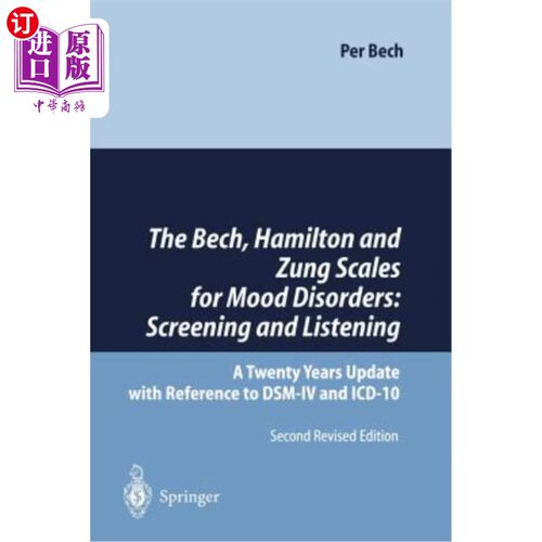海外直订医药图书The Bech, Hamilton and Zung Scales for Mood Disorders: Screening and Listening:  Bech、Hamilt