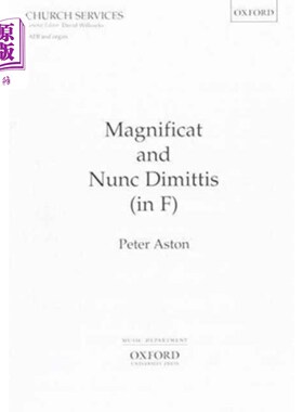 海外直订Magnificat and Nunc Dimittis (in F) 放大和缩小（F）
