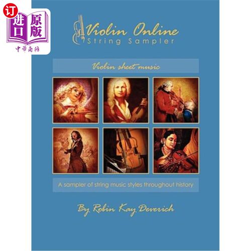 海外直订Violin Online String Sampler: Violin Sheet Music 小提琴在线弦乐采样器:小提琴乐谱