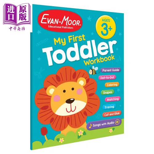 Evan Moor My First Toddler Workbook 我的第一本幼儿启蒙练习册 3岁+ 美国原版进口教辅evanmoor引导学习幼儿园【中商原版】