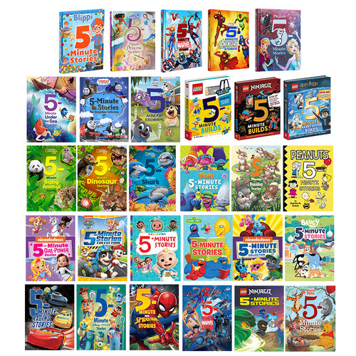 英文原版 迪士尼5分钟故事系列合集 Disney 5-Minute Stories 冰雪奇缘Frozen 精装 迪斯尼 漫威 皮克斯 哈利波特 卡通动画绘本