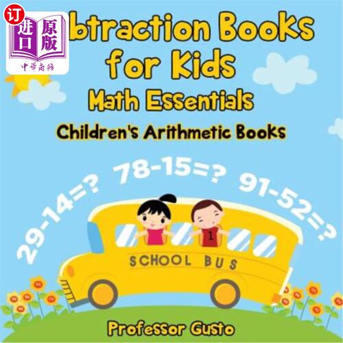 海外直订Subtraction Books for Kids Math Essentials Children's Arithmetic Books 儿童数学精要儿童算术书