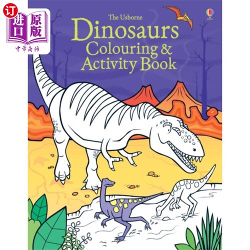 海外直订Dinosaurs Colouring and Activity Book 恐龙涂色和活动手册