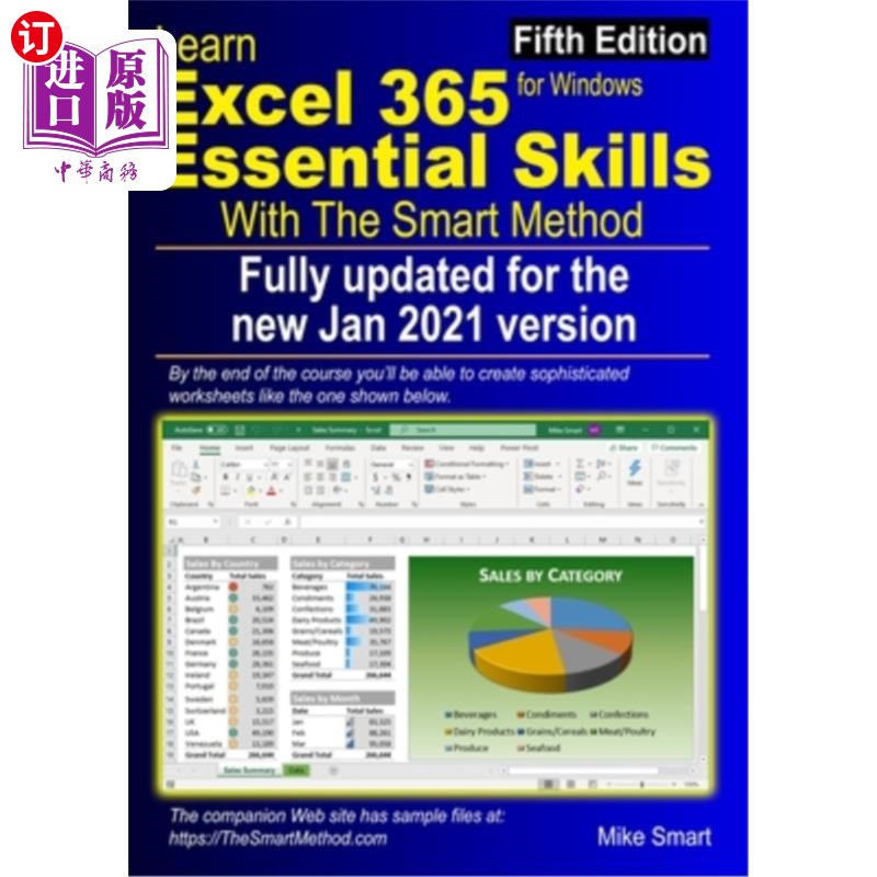 海外直订Learn Excel 365 Essential Skills with The Smart Method: Fifth Edition: updated f 学习Excel 36