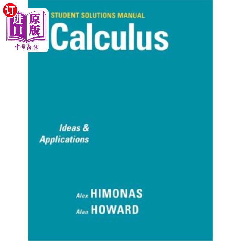 海外直订Student Solutions Manual to Accompany Calculus: Ideas and Applications, 1e 微积分学生解决方案手册：想法和应