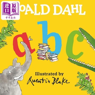 罗尔德达尔启蒙 字母 Roald Dahl ABC 英文原版 儿童早教认知识物纸板书 亲子绘本图画书低幼读物 2-5岁童书【中商原版】