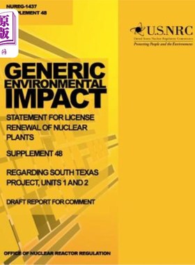 海外直订Generic Environmental Impact Statement for License Renewal of Nuclear Plants: Su 核电站许可证更新通用环境影