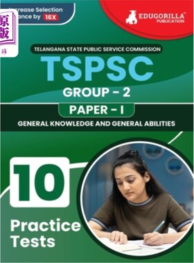 海外直订TSPSC Group 2: Paper 1 Exam Prep Book 2023 Telangana State Public Service Commis TSPSC组2:1卷