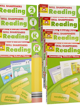 英文原版 技能铅笔刀 阅读练习册合集 幼儿园至小学六年级 Skill Sharpeners Reading Grade PreK-6【中商原版】
