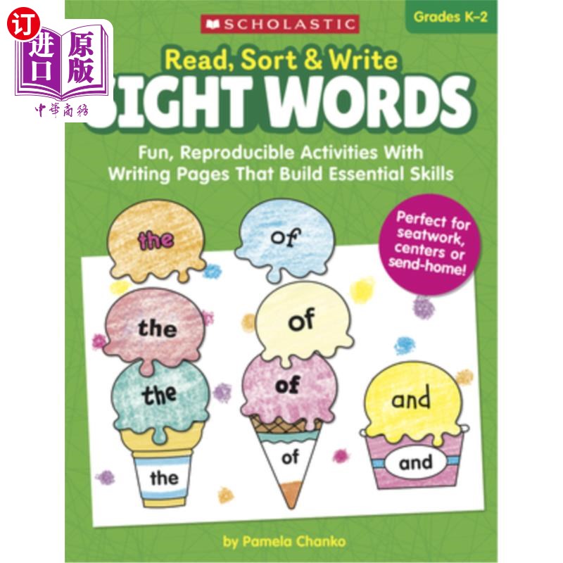 海外直订Read, Sort & Write: Sight Words: Fun, Reproducible Activities with Writing Pages 阅读、分类和写作：视觉词汇