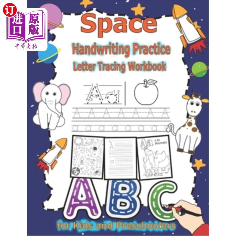 海外直订Space Handwriting Practice: Letter Tracing Workbook (Little Learner Workbooks) 空间书写练习:字母描迹练习册(