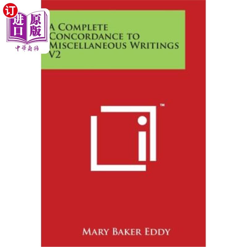 海外直订a complete concordance to miscellaneous writings v2 与