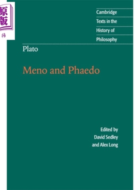 柏拉图 美诺与斐多 剑桥哲学史经典文本丛书 Plato Meno and Phaedo 英文原版【中商原版】