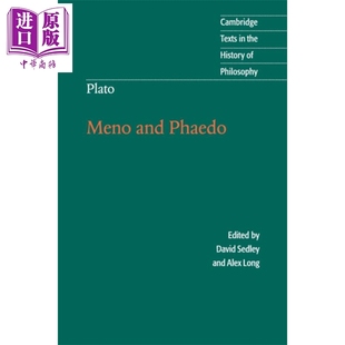 英文原版 剑桥哲学史经典 Meno and Plato 美诺与斐多 文本丛书 中商原版 预售 Phaedo 柏拉图