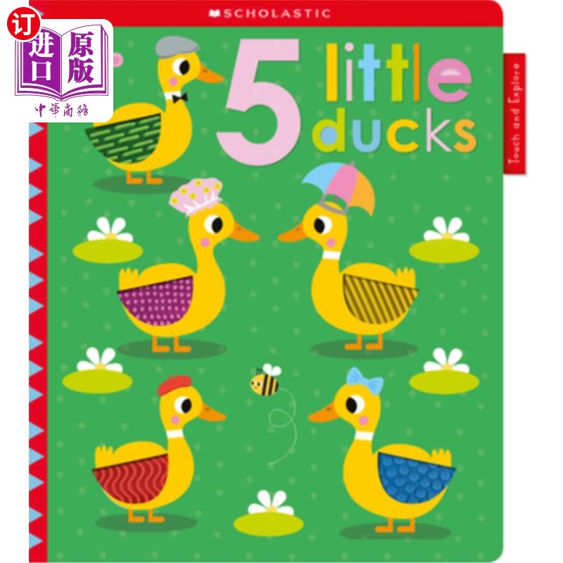 海外直订5 Tiny Ducks: Scholastic Early Learners (Touch and Explore) 小鸭子:学究型早期学习者(触摸和探索)