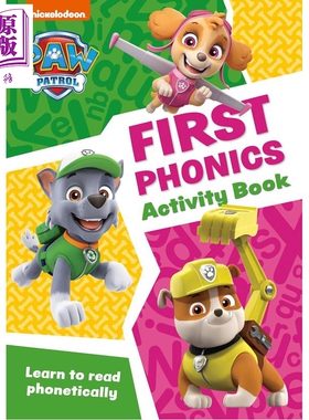 预售 汪汪队自然拼读活动手册 Paw Patrol Activity Book First Phonics 英文原版 拼读活动手册 进口亲子童书 3-5岁【中商原版】