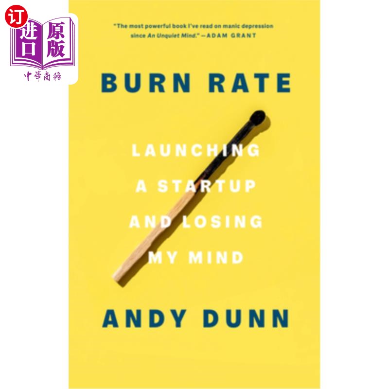 海外直订医药图书Burn Rate: Launching a Startup and Losing My Mind 烧钱率:创业和失去理智