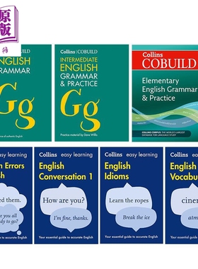 英文原版 柯林斯易学英语 英语语法与练习系列合集进口图书Collins Easy Learning English Grammar and Practice【中商原版】