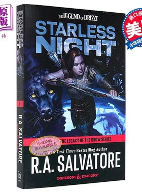预售 无星之夜 龙与地下城 黑暗精灵遗产系列第2部 Starless Night 英文原版 RA Salvatore 奇幻流行小说【中商原版】