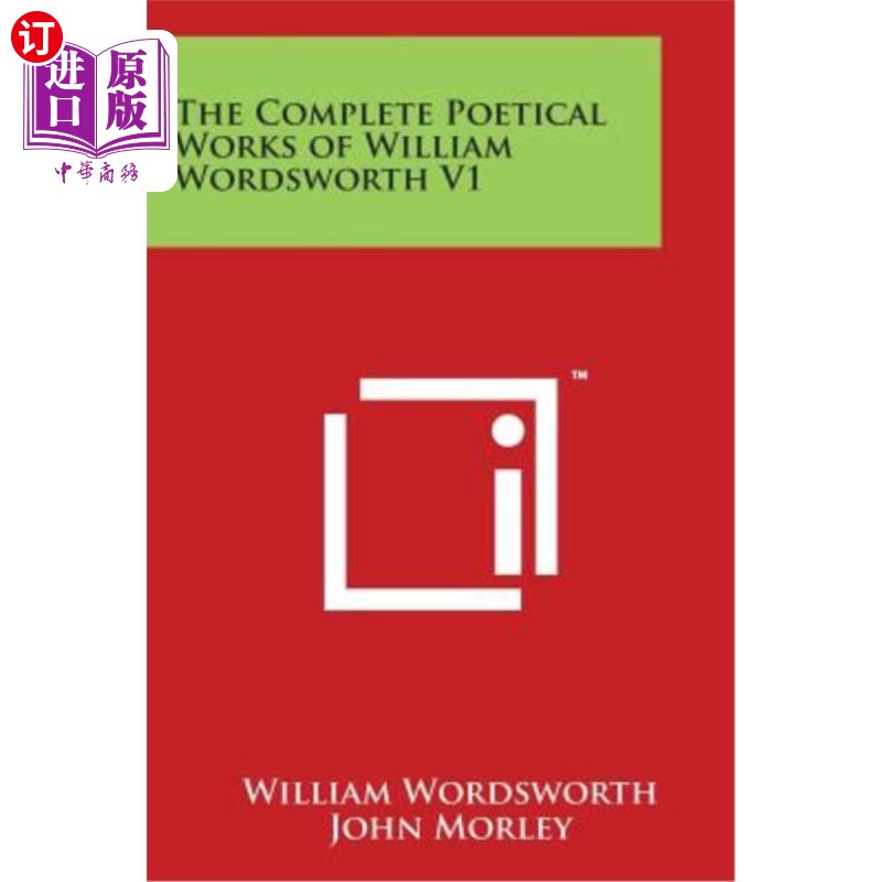 海外直订The Complete Poetical Works of William Wordsworth V1 华兹华斯诗集