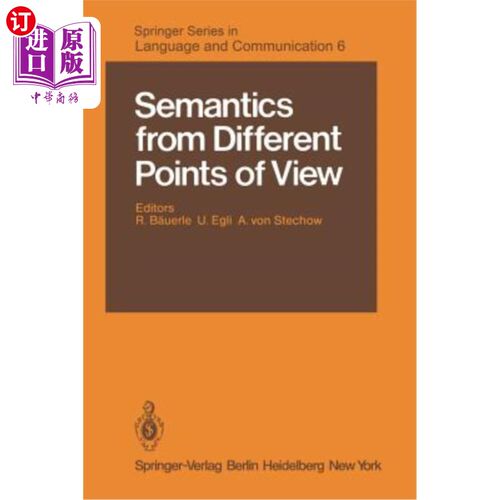 海外直订Semantics from Different Points of View 从不同角度看语义学