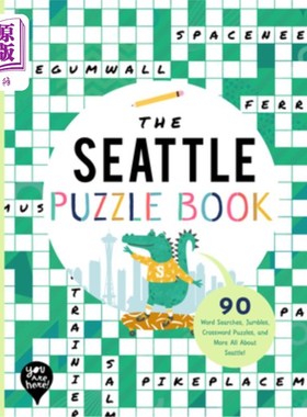 海外直订The Seattle Puzzle Book: 90 Word Searches, Jumbles, Crossword Puzzles, and More  西雅图拼图书:90词搜索，Ju