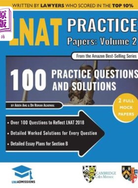 海外直订LNAT Practice Papers Volume Two: 2 Full Mock Papers, 100 Questions in the style  LNAT实践论文第二卷：2篇完
