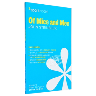 Sparknotes文学指南 人鼠之间 约翰斯坦贝克 英文原版 Of Mice and Men SparkNotes Literature Guide John Steinbeck【中商?