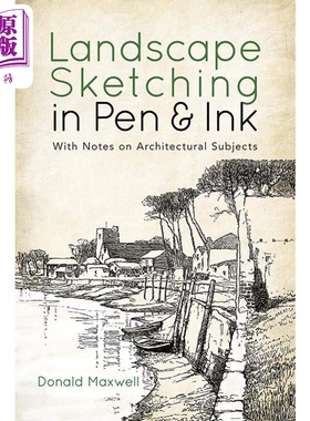 Landscape Sketching in Pen and Ink 进口艺术 笔和墨水绘制景观素描：带有建筑主题的注释 Dover【中商原版】