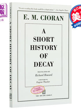 E·M·齐奥朗/萧沆：解体概要 豆瓣阅读 英文原版 A Short History of Decay E. M. Cioran【中商原版】