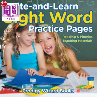 海外直订Write-and-Learn Sight Word Practice Pages Reading & Phonics Teaching Materials 书写和学习可视词练习页阅读和
