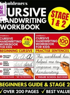 海外直订Cursive Handwriting Workbook: Cursive Writing Practice Book For Kids (Cursive Fo 草书练习册：儿童草书练习册