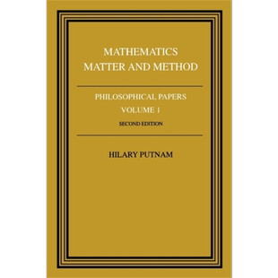 现货 哲学论文 卷一 数学 物质和方法 Philosophical Papers 1 Mathematics Matter & Method 英文原版 Hilary P【中商原版】