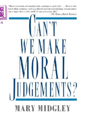 海外直订Can't We Make Moral Judgements? 我们不能做出道德判断吗？