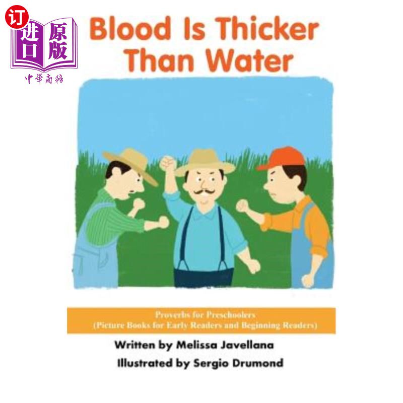 海外直订Blood Is Thicker Than Water: Picture Books for Early Readers and Beginning Reade 血浓于水:早期读者和初级读