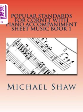 海外直订Popular Standards For Cornet With Piano Accompaniment Sheet Music Book 1: Sheet
