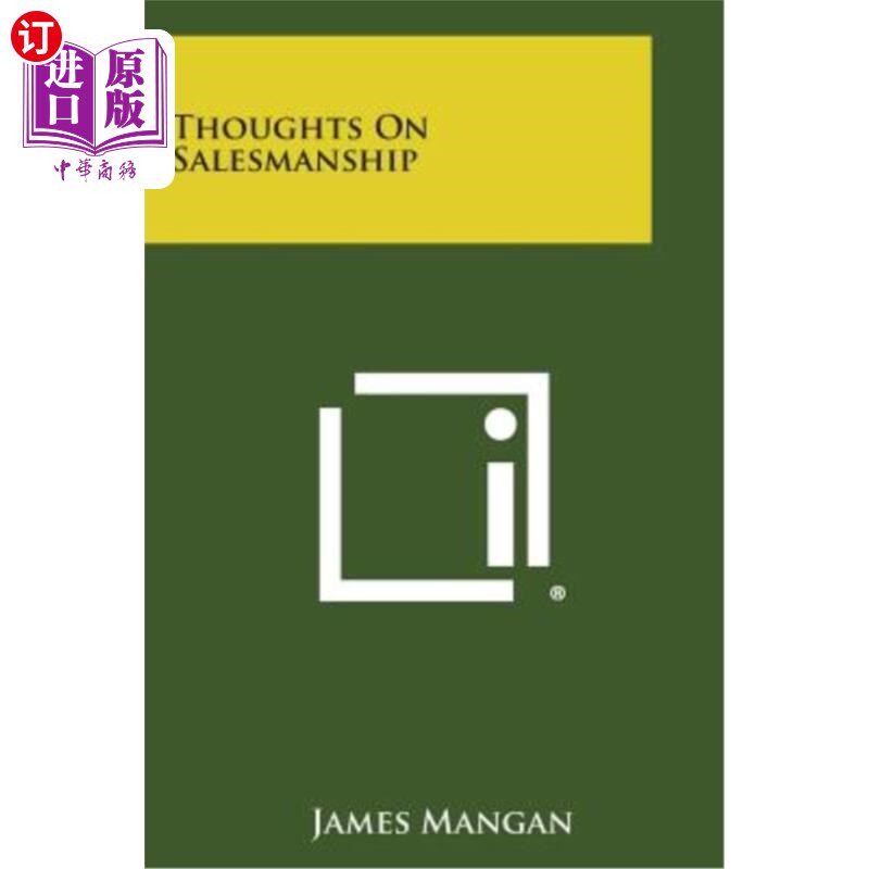 海外直订Thoughts on Salesmanship 关于销售的思考