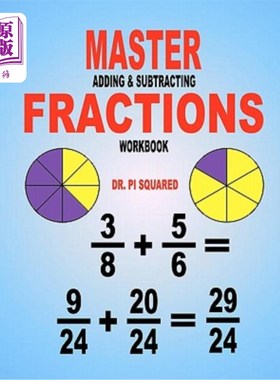 海外直订Master Adding & Subtracting Fractions Workbook 母版加减分数工作簿