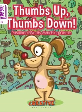 海外直订Thumbs Up, Thumbs Down! Positional Words Matching Game 竖起大拇指，竖起大拇指！位置词匹配游戏