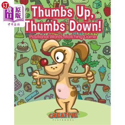 海外直订Thumbs Up, Thumbs Down! Positional Words Matching Game 竖起大拇指，竖起大拇指！位置词匹配游戏