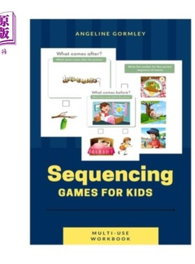 海外直订Sequencing Games For Kids Multi Use Workbook 儿童多用途游戏排序练习册