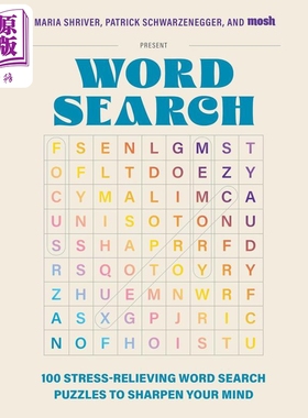 预售 100个减压单词搜索游戏 英文原版 100 Stress Relieving Word Search Puzzles Maria Shriver 益智游戏【中商原版】