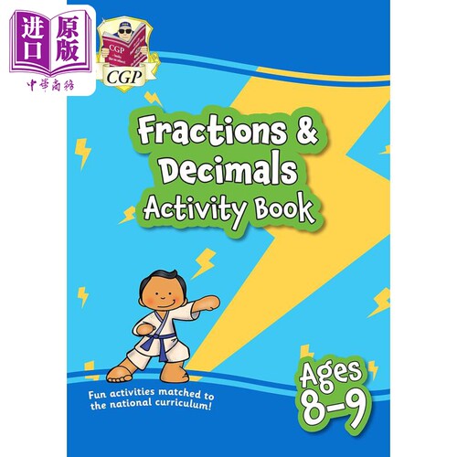 英国CGP原版教辅 New Fractions & Decimals Maths Activity Book 8-9岁新版数学活动本 分数和小数 小学四年级【中商原版】