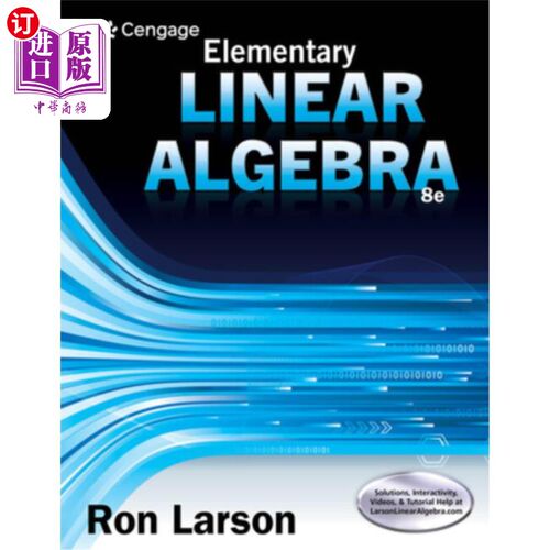 海外直订Student Solutions Manual for Larson's Elementary Linear Algebra, 8th 拉森初等线性代数学生解手册，第8期