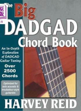 海外直订The Big DADGAD Chord Book: An In-Depth Exploration of DADGAD Guitar Tuning 大达格德和弦书：对达格德吉他调音