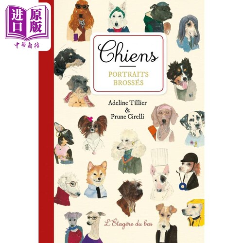 【法文版】法语绘本 狗狗雅各布的彩色肖像 Chiens portraits brossés 法文原版 Adeline Tillier【中商原版】