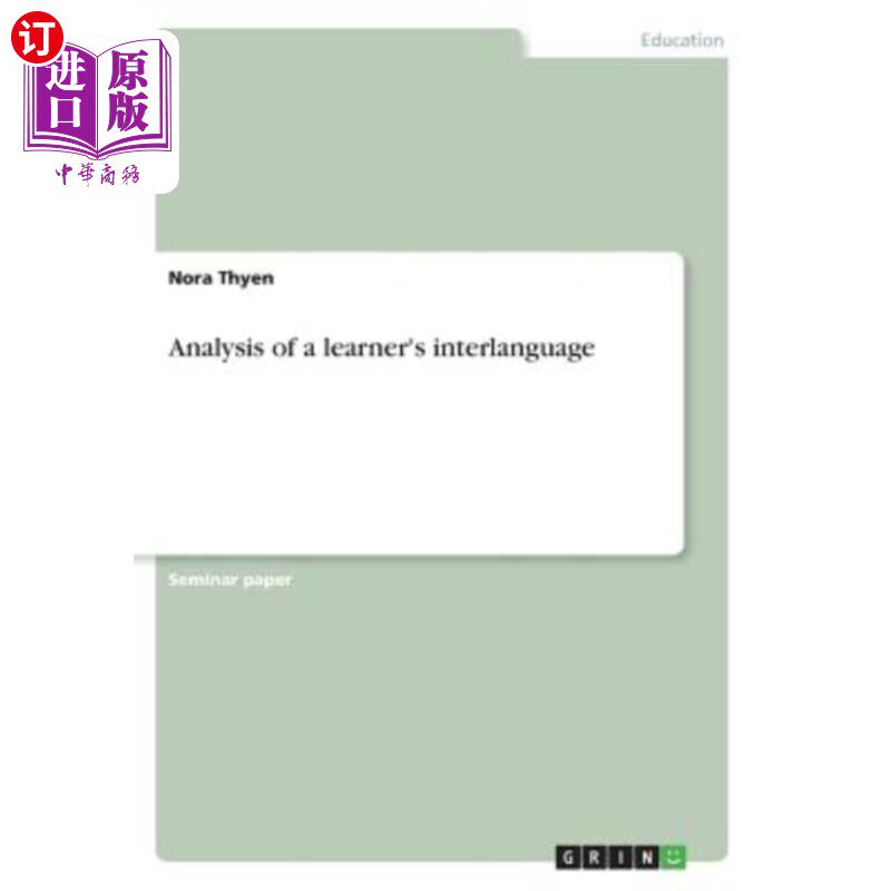 海外直订Analysis of a Learner's Interlanguage 学习者中介语分析